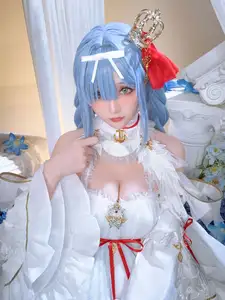 Coser Hoshilily's Azur Lane Janus Cosplay: Ethereal Beauty in a Dream-26