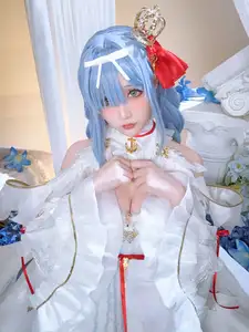 Coser Hoshilily's Azur Lane Janus Cosplay: Ethereal Beauty in a Dream-10