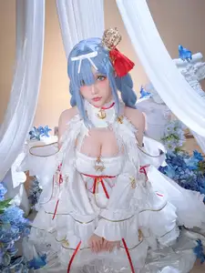 Coser Hoshilily's Azur Lane Janus Cosplay: Ethereal Beauty in a Dream-8