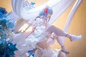 Coser Hoshilily's Azur Lane Janus Cosplay: Ethereal Beauty in a Dream-15