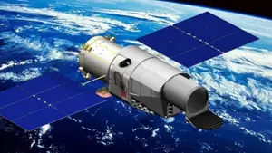 Earth Orbital Mission: Modern Satellite Ready for Space Exploration Journey-0