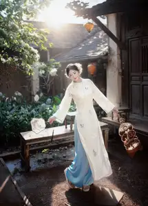 Graceful Vietnamese Woman: Timeless Traditional Charm 1000026935-6