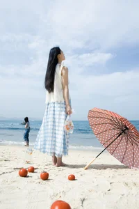 Elegant Red Aesthetic Portrait Series by Art Language Vol.9312 Featuring Model Pu Tao: A Visual Study of Color, Goldfish, and Artistic Expression-4