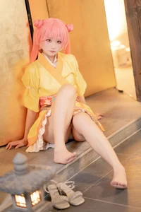 Stunning Kurama Koharu Cosplay by Lunananya from Senren Banka: A Visual Journey into Traditional Japanese Aesthetics and Elegant Miko Style-21