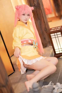 Stunning Kurama Koharu Cosplay by Lunananya from Senren Banka: A Visual Journey into Traditional Japanese Aesthetics and Elegant Miko Style-17